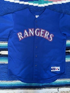 Vintage Texas Rangers Jersey Mens XL MLB Baseball Rodriguez 3 Majestic Shirt - Picture 1 of 13