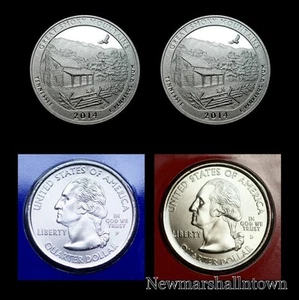 2014 P+D+S+S Smoky Mountains Tennessee ATB National Park Mint Proof Set of Four - Bild 1 von 6