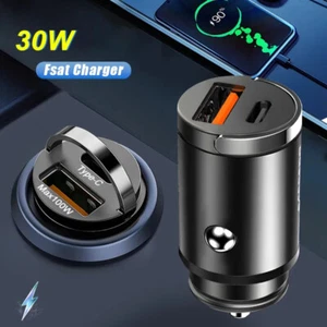 Fast Car Charger 2 USB Port + Type C Universal Socket Adapter For iPhone Samsung - Picture 1 of 10