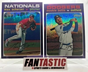 2020 Topps Heritage Chrome PURPLE Parallel YOU PICK - Picture 1 of 51