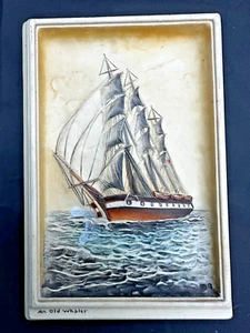 Placa OSBORNE IVOREX - Un viejo ballenero - Antiguo - Hecho en Inglaterra - Estado A1 - Imagen 1 de 5