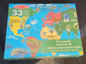 World Map Jumbo Jigsaw Floor Puzzle 33 Piece Sealed New - Picture 1 of 6