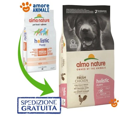Almo Nature Chien Holistic Puppy Medium - Poulet Et Riz 12 KG ^ Croquettes pour - Photo 1/2