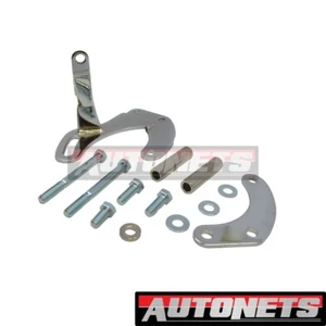 Chevy SBC Chrome Power Steering Pump Soporte de bomba de agua corta SWP 327 350 400 - Imagen 1 de 2