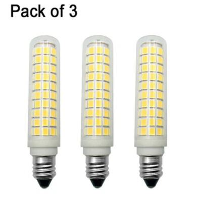 3pcs E11 LED Light Bulb 104-2835 Lights Ceramics Glass Ceiling Fan Lamp Bright - Image 1 of 4