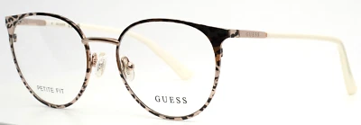 GUESS GU2913 033 Rose Gold Cheetah Womens Round Petite Eyeglasses 50-18-140 B:44 - Image 1 of 4