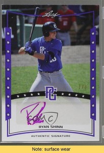 2014 Leaf Perfect Game Showcase Auto Purple 1/1 Ryan Shinn #A-RS1 Auto READ 8q4
