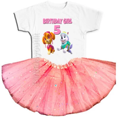 Skye & Everest Birthday Party 5th Tutu Outfit Personalized Name option - Image 1 of 4