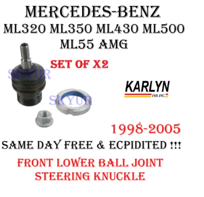 98-05 MERCEDES ML350 ML430 ML500 Front Suspension Knuckle Ball Joint SET OF 2 - Image 1 of 2