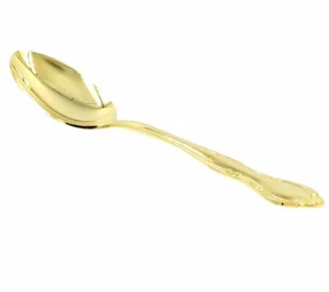 Goldlöffel Teelöffel Blumengriff - Bild 1 von 2