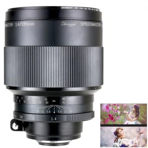 Zhongyi 135mm F1.4 Large Aperture Full Frame Lens for Canon Nikon Sony Fujifilm - Picture 1 of 7