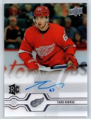 2019-20 Upper Deck Clear Cut Autographs TARO HIROSE #CC-TH Red Wings Rookie Auto - Image 1 of 2