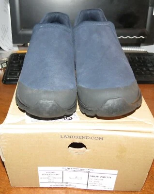 Lands' End Youth All Weather Moccasins Genuine Suede Size 5 Classic Navy NIB! - Image 1 of 2