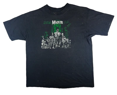 1983 MISFITS Earth A.D. Оригинальная винтажная состаренная черная футболка, XL - Изображение 1 из 4