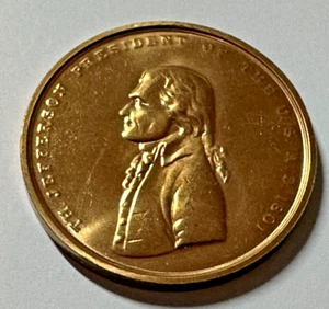 THOMAS JEFFERSON PRESIDENT OF UNITED STATES BRONZE MEDAL - Picture 1 of 4