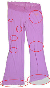 Victoria's Secret Pink Pants Purple Pajama Bottoms Woman's Junior Size Medium M.
