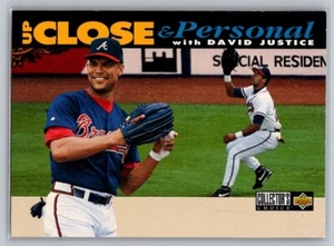 1994 UD Colelctors Choice Up Close & Personal David Justice #636 - Picture 1 of 2