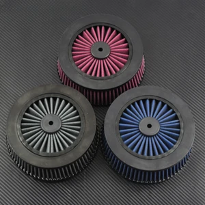 Sistema de filtro de admisión de filtro de aire gris rojo azul elemento interior para Harley Touring - Imagen 1 de 24