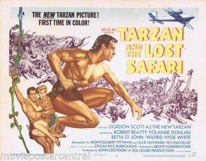 TARZAN AND THE LOST SAFARI 1957 Gordon Scott Betta St John Title Lobby Card