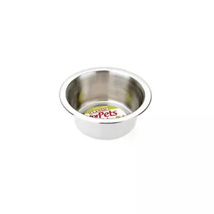 More details for new pet feeding bowls stainless steel dish for dogs cats small pets - pick size