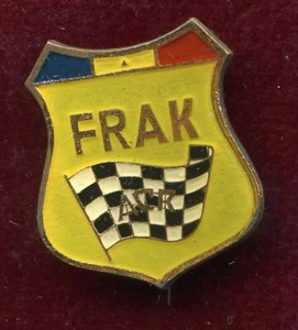Romania 1980s Car Auto,FRAK  Automobile & Karting Federation,rare Enamel  Badge - Picture 1 of 2
