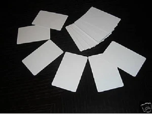 100 Blank Plastic Photo ID White Credit Card 30Mil New - Picture 1 of 1