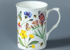 ROSE of ENGLAND SUMMER IN THE MEADOW Fine Bone China Cylinder Mug #1  - Picture 1 of 3