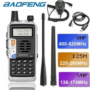 BAOFENG 10W TRI-BAND UHF/VHF WALKIE TALKIES LONG RANGE TWO WAY RADIO SCANNER LOT - Picture 1 of 26