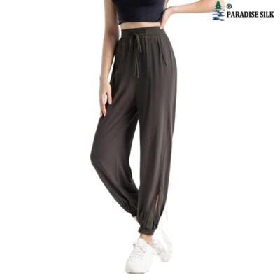 Summer Women's Silk Sun Protection Pants Loose Sporty Jogger Pants - Image 1 of 4