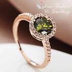 18k White & Rose Gold Plated Cubic Zirconia Round Cut Exquisite Ring