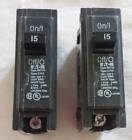 Eaton BR115 Circuit Breaker 15A 1-Pole 120/240V (Lot of 2). NEW. Free Shipping.