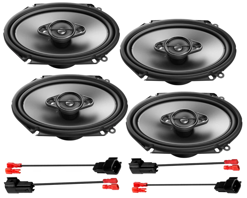 Pioneer 350W Max 4 Way 6x8" (5x7) Front/Rear speakers | for 1999-2014 Ford F-150 - Image 1 of 4