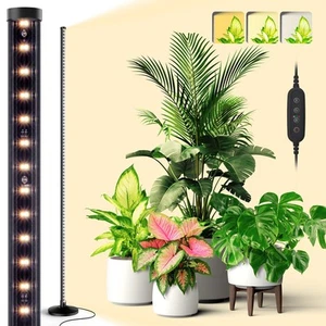 Standing Grow Lights for Indoor Plants,T10 Full Spectrum Vertical Grow Light ... - Picture 1 of 9
