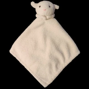 Pottery Barn Kids Lamm Lovey 2010 Plüschdecke 13x13 creme weiß rosa Nase Shee - Bild 1 von 10