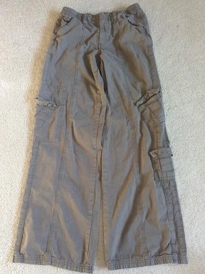 BDG Y2K Cargo Pants Womens Small Green Baggy Skater Wide Leg High Rise Elastic * - Image 1 of 4