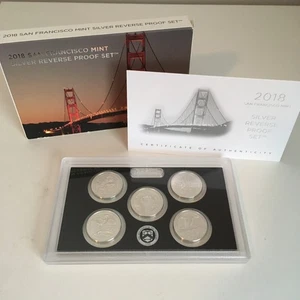 2018 S, US Mint 90% Silver Reverse Proof Quarters (5 Coins)***199,116 mintage*** - Picture 1 of 16