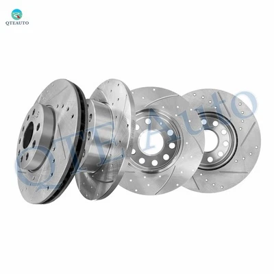 4 rotores de freno delanteros 288-traseros 260 perforados ranurados para Volkswagen Jetta 2005-2010 Foto 1 de 4