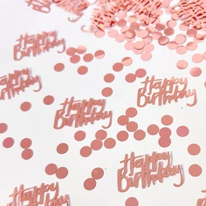 Rose Gold Birthday Confetti for Table Decor,270 PCS Glitter Happy Birthday Decor - Picture 1 of 7