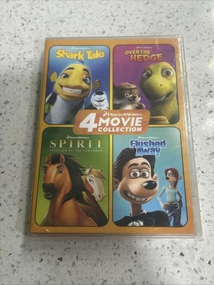 Shark Tale / Over The Hedge / Spirit / Flushed Away DVD NEW Foto 1 de 4