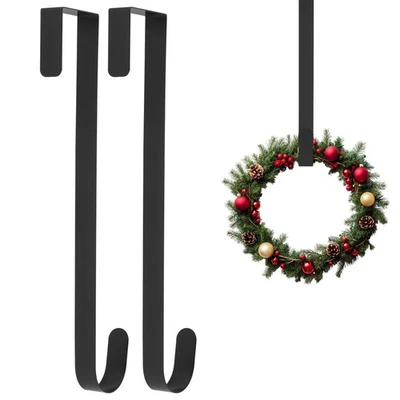 Металлические крючки-вешалки 15 дюймов для рождественского украшения передней двери упаковка 2 шт. - Изображение 1 из 4