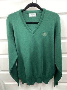 Suéter Izod Vintage Para Hombre Pullover Cuello en V Cresta XL Extra Grande Verde - Imagen 1 de 6