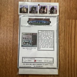 MICRO STRUTTURE #505 Crestline Theater KIT COSTRUZIONE SIGILLATO SCALA N fotoincisione - Foto 1 di 2