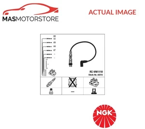 IGNITION CABLE SET LEADS KIT NGK 44316 P FOR AUDI A3,A1,8XF,8XK,8P1,8PA,8P7 1.2L - Picture 1 of 5