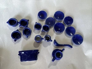 Set da tè blu in miniatura - Foto 1 di 13