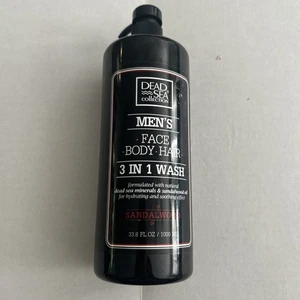 Dead Sea Collection 33,8 OZ aceite de sándalo para hombre cara cuerpo cabello lavado 3 en 1 - Imagen 1 de 3