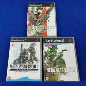 ps2 METAL GEAR SOLID x3 Games 2 Sons Of Liberty +Substance +3 Snake Eater PAL UK - Bild 1 von 3
