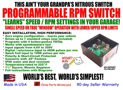 RPM SPEED SWITCH, Single or Window, learns everything it needs from your engine! - Image 1 of 4