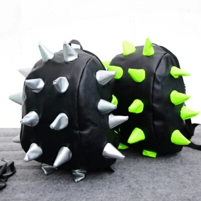 Hot Hedgehog  Travel Backpacks Spiky Punk School Bookbags Shoulder Bags - Image 1 of 4