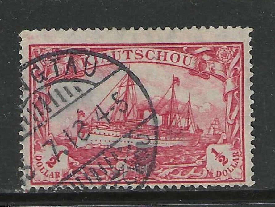 Alemania colonias 1907 KIAUTCHOU 1/2 $ emisión yate usado Foto 1 de 1