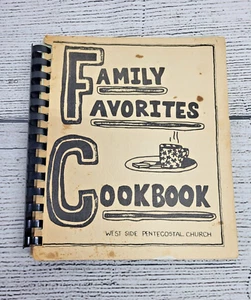 Family Favorites Cookbook Westside Pentecostal Church Vintage 1974 Spiral Bound - Imagen 1 de 3